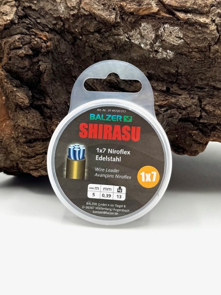 Balzer Shirasu 1x7 Niroflex Edelstahlvorfach 5m 6kg 9kg 13kg