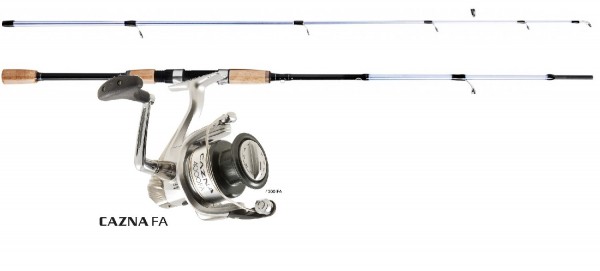 Shimano Raubfischset Stimula Spinnrute 1,97m + Spinnrolle Cazna 4000FA + 150m geflochtene Schnur
