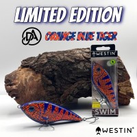 Westin Swim Glidebait 12cm 53g Suspending Orange Blue Tiger UV Limited Edition