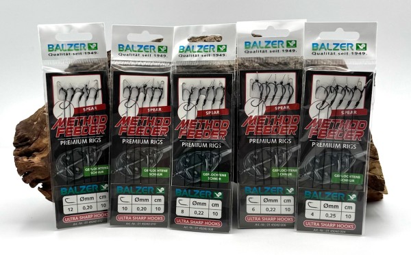 Balzer Method Feeder Premium Rig mit Speer 10cm Gr. 4 6 8 10 12