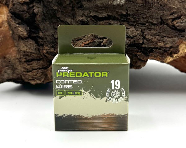 Fox Rage Predator 19-Strand Coated Wire 10m - 26lb/12kg 46lb/21kg Stahlvorfach