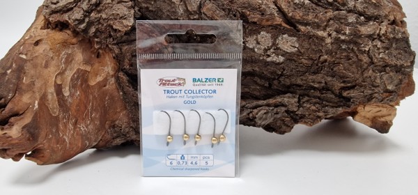 Balzer Trout Collector Haken mit Tungsten Köpfen goldene Perle 4 Gewichte Gr. 6 ABVERKAUF