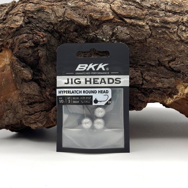 BKK Hyperlatch Round Head 1/0 Jighaken 1,75g - 17g mit Baitholder