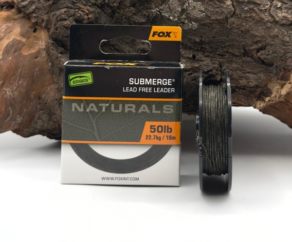 Fox EDGES Naturals Submerge Leader 50lb 10m 22,7kg