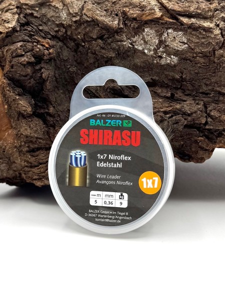 Balzer Shirasu 1x7 Niroflex Edelstahlvorfach 5m 6kg 9kg 13kg