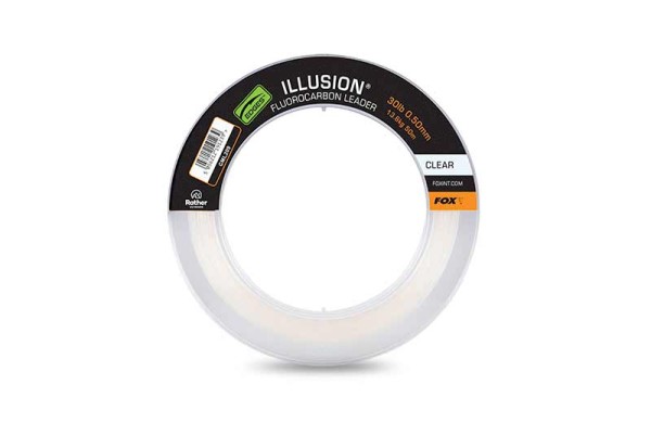 Fox Illusion Fluorocarbon Leader 50m 13,6kg 18,2lg in Natural Green und Clear