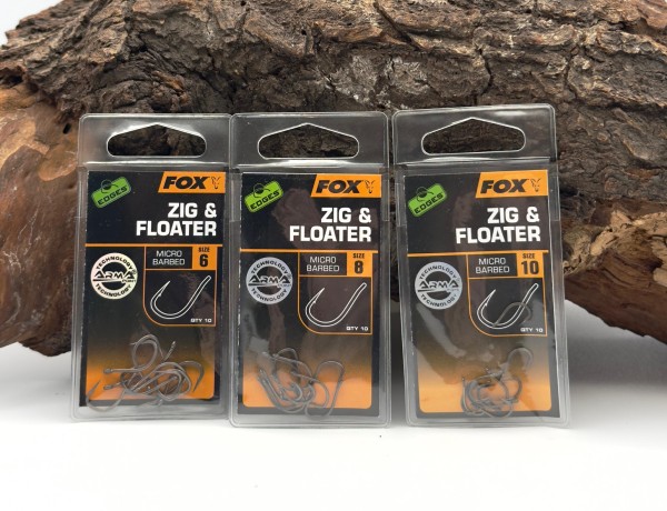 Fox Edges Hooks Zig & Floater Micro Barbed Hook Gr. 6 8 10