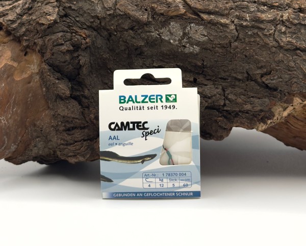 Balzer Camtec Aalhaken mit geflochtener Schnur 60cm Größe 1 2 4 6