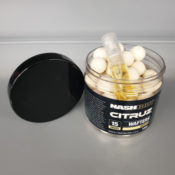 Nash Citruz Wafters 15mm White 100g + 3ml Booster