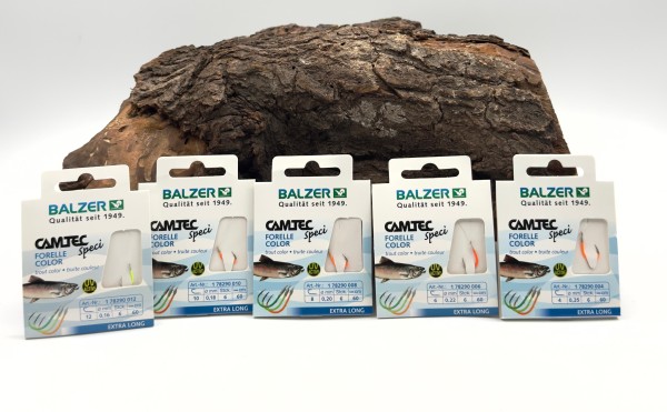 Balzer Camtec Speci Haken Forelle Farbig Vorfach 60cm Gr. 4 6 8 10 12