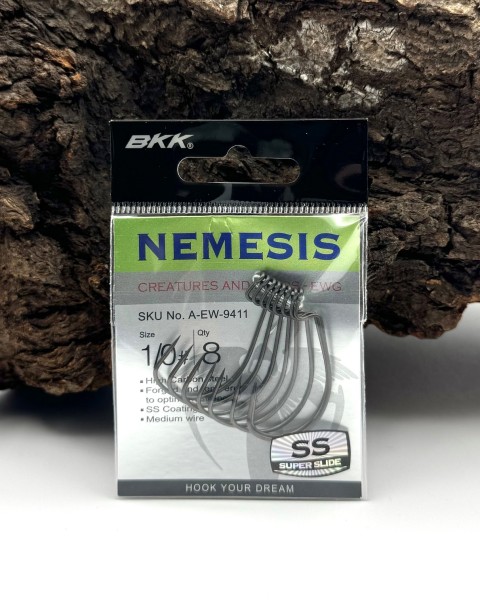 BKK Nemesis Creatures & Shads Worm Hook Offset Haken