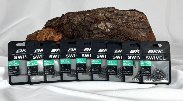 BKK Triple Rolling Swivel 32 Dreifachwirbel Black Nickel 13 Größen #14 - #2/0