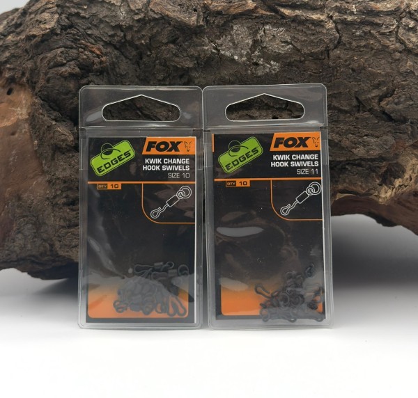Fox Edges Kwik Change Hook Swivels Größe 10 / 11