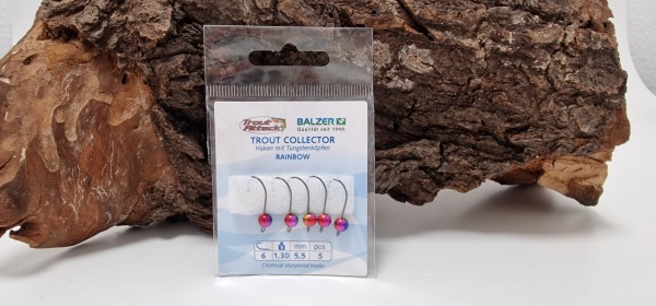 Balzer Trout Collector Haken mit Tungsten Köpfen Rainbow Perle 4 Gewichte Gr. 6 ABVERKAUF
