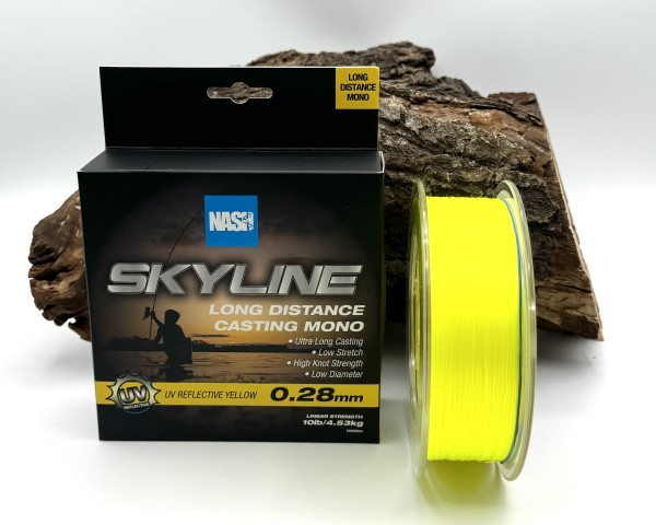 Nash Skyline Casting Mono UV Yellow Karpfenschnur 1000m