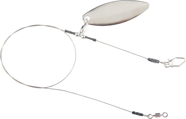 Balzer Shirasu 7x7 Niroflex Hechtvorfach mit kugelgelagertem Spinnerblatt in Silber oder Kupfer