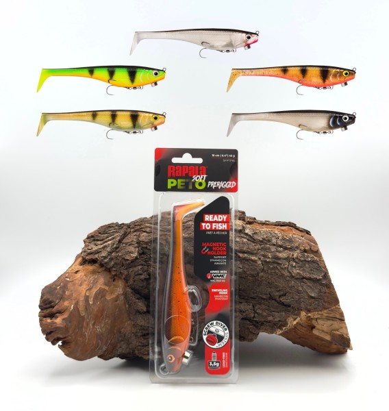 Rapala Soft Peto Prerigged 16cm 45g Vormontierter Raubfischköder 6 Farben
