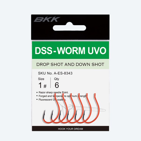 BKK DSS-Worm UVO Dropshot & Split Shot Haken