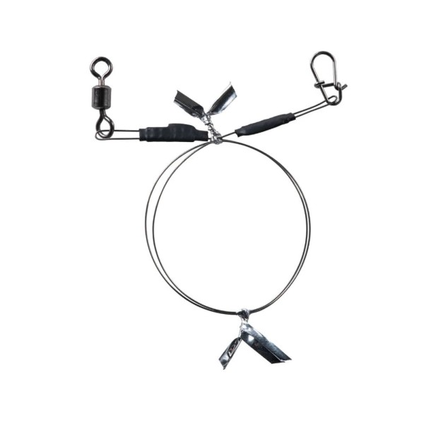 BKK 7x7 Wire Leader Allround Stahlvorfach 2 Stück mit Snap & Wirbel