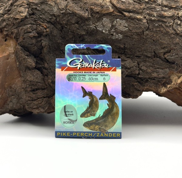 Gamakatsu Worm36 Pike-Perch/Zander Haken Gr.1 2 1/0 2/0 60cm SALE
