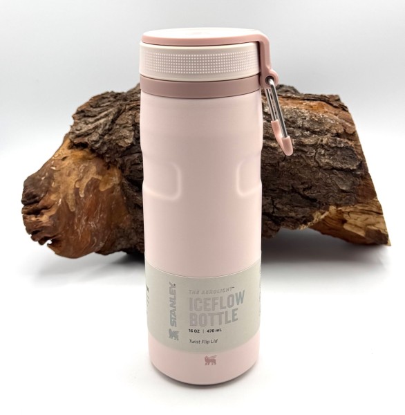 Stanley The IceFlow Twist Flip Bottle 0,47l Trinkflasche Rose Quartz