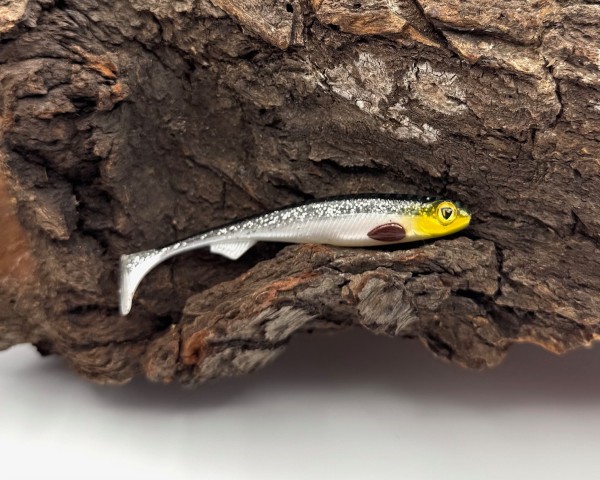 Fox Rage Naturals Slick Shad 7cm 2g Silver Halo Electric Flash Glitter Perch