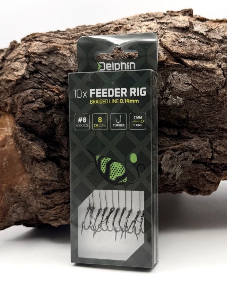 Delphin Feeder Rig Braided Line Turner mit Ködernadel Gr. 4 6 8