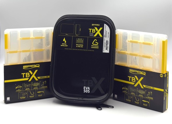 Spro TBX EVA Bag 50S mit 2 x Tackle Box S25 Clear