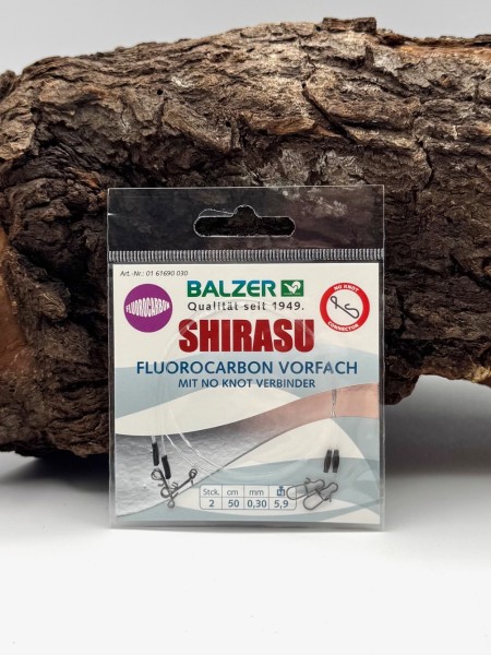 Balzer Shirasu Fluorocarbon Vorfach No-Knot Verbinder & Snap