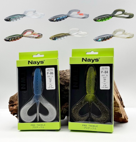 Nays TWN 60 6 Inch (15,25cm) 34g Twister 8 Farben