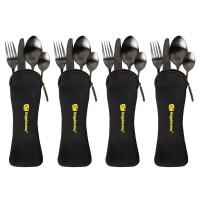 RidgeMonkey DLX Cutlery Set Four Pack Outdoor Besteckset im Viererpack