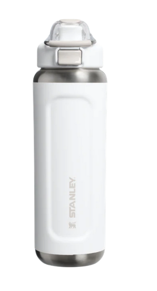 Stanley Classic Wellspring Bottle 0,7l/24oz Trinkflasche Rose Quartz Black Frost