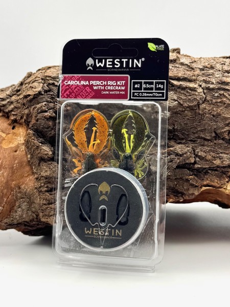 Westin Carolina Perch Rig Kit + 6,5cm CreCraw 14g Clear & Dark Water Mix