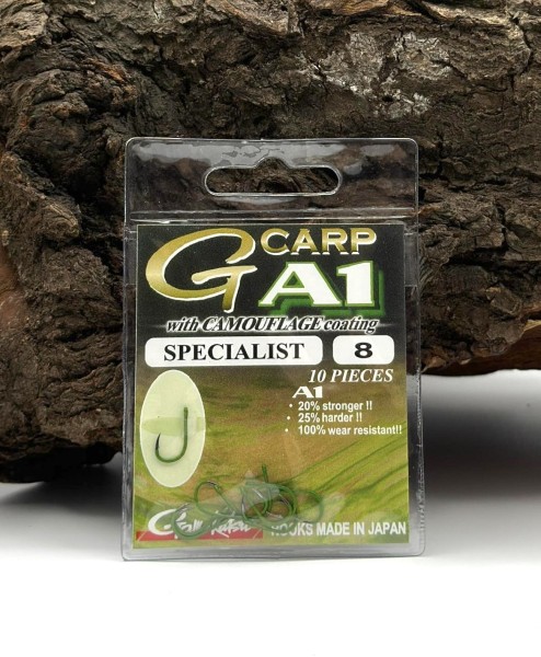 Gamakatsu A1 G-Carp Specialist Hooks Camouflage Greeen Gr. 2 4 6 8