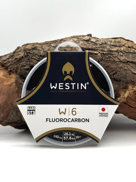 Westin W6 ST3 Fluorocarbon 0.62mm 26.1kg/57.6lbs 35m Clear Vorfachmaterial