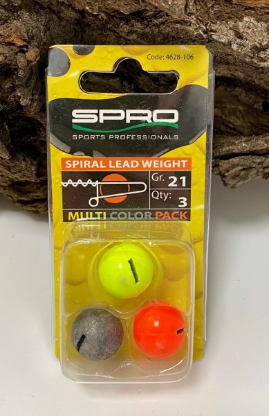 Spro Spiral Lead Weights Multi Color Pack 5g 7g 10g 14g 18g 21g 28g