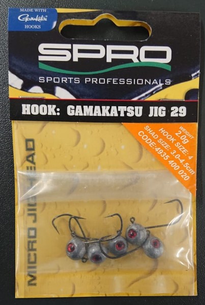 Gamakatsu Micro Jig Head Gr. 4 2g 5 Stück