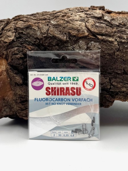Balzer Shirasu Fluorocarbon Vorfach No-Knot Verbinder & Snap