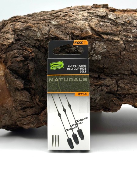 FOX Edges Naturals Copper Core Heli-Clip Rigs 50lb 3pcs