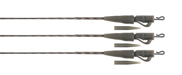 Fox Edges Naturals Submerge Lead Clip Leaders 75cm 30lb 40lb 3 Stück