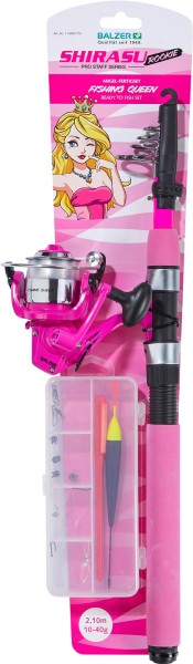 Balzer Shirasu Rookie Combo Bambini Fishing Queen Tele Angelset Kinder 2,10m