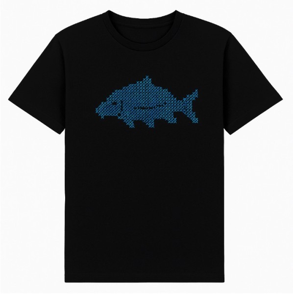 Delphin T-Shirt Schwarz Karpfenmotiv Blau 100% Baumwolle %SALE%