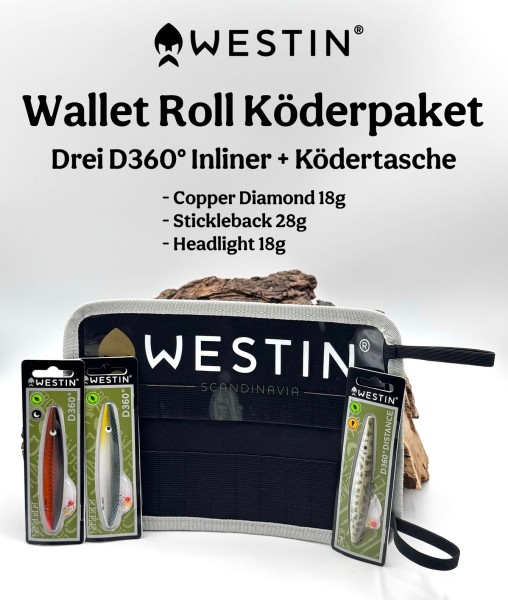 Westin W3 WALLET ROLL + 3 x D360° Inliner 18g 28g Meerforellenköder Limitiert