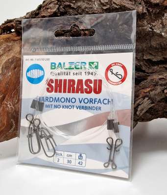 Plataforma De Fluorocarbono Balzer Shirasu - 0.25mm X 50cm, 5.1kg De Resistencia, Con Snap Y Sistema No Nudo