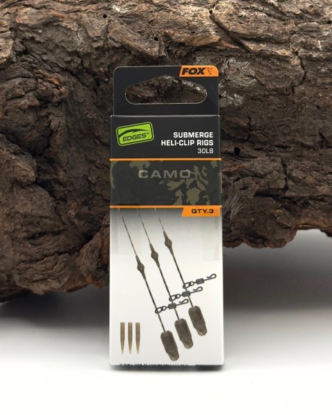 Fox Edges Camo Submerge Heli-Clip Leader 30lb 40lb 50lb
