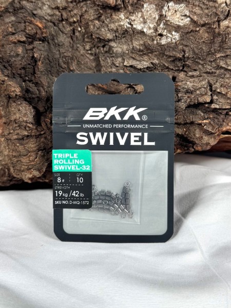 BKK Triple Rolling Swivel 32 Dreifachwirbel Black Nickel 13 Größen #14 - #2/0