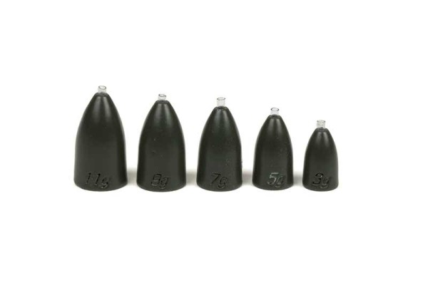 Fox Rage Tungsten Bullet Weights 3g 5g 7g 9g 11g mattgrüne Oberfläche