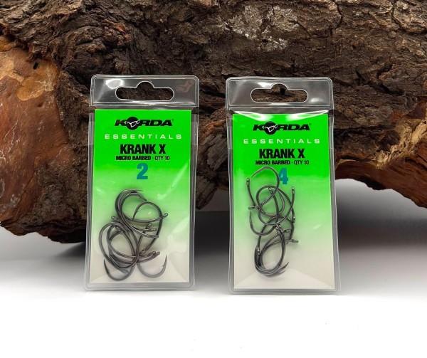 Korda Essentials Krank X Micro Barbed Karpfenhaken Gr. 2 & 4