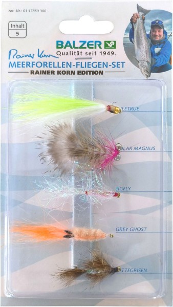 Balzer Rainer Korn Edition Meerforellen Fliegenset 5 Streamer