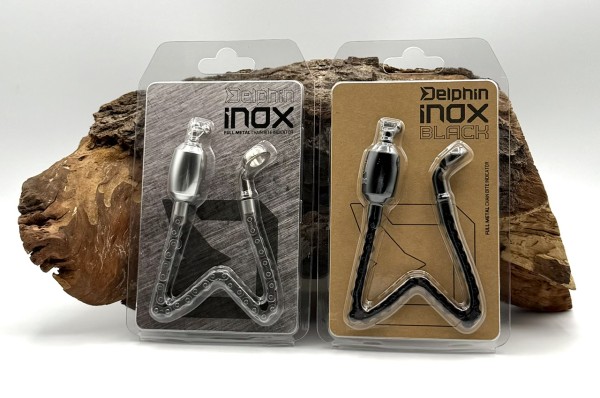 Delphin INOX Bissanzeiger Hänger Metall Chrome Black